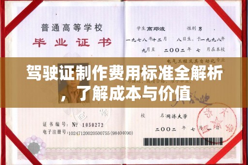 永兴驾驶证制作费用标准全解析，了解成本与价值